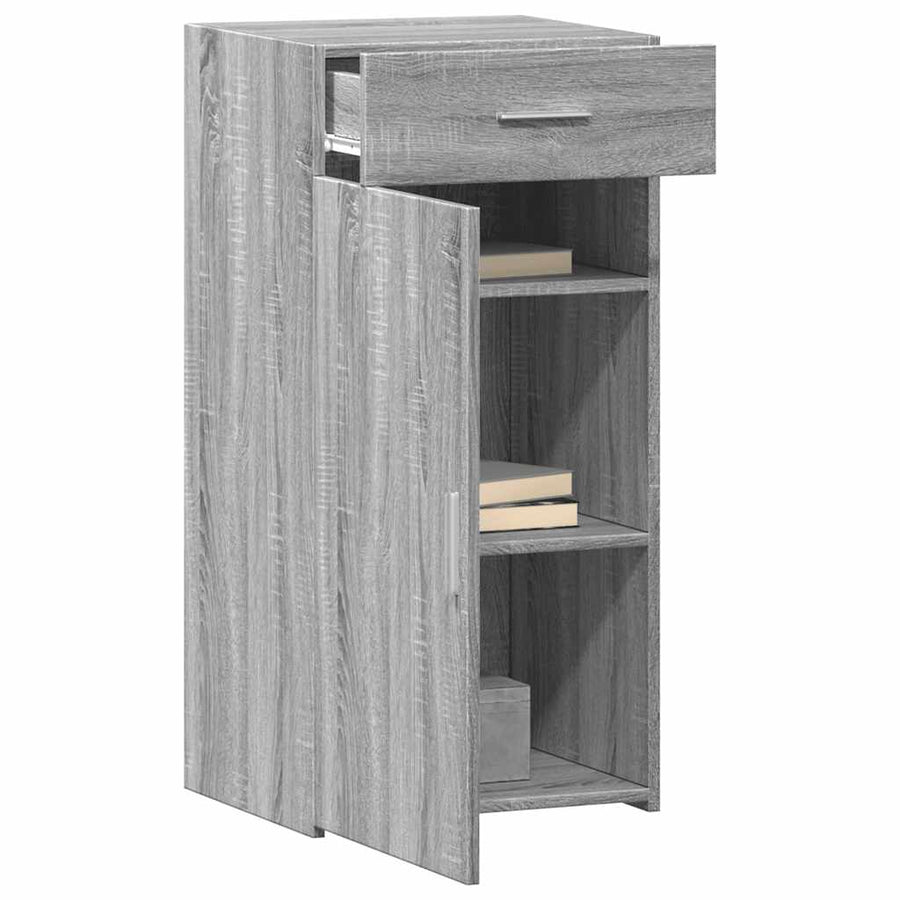 Dressoir 45X42,5X93 Cm Bewerkt Hout Eikenkleurig Grijs sonoma