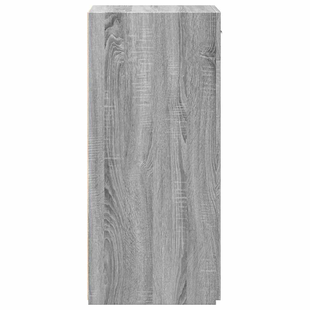 Dressoir 45X42,5X93 Cm Bewerkt Hout Eikenkleurig Grijs sonoma