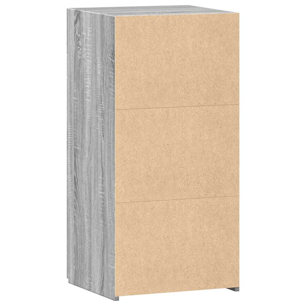 Dressoir 45X42,5X93 Cm Bewerkt Hout Eikenkleurig Grijs sonoma