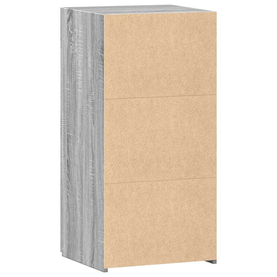 Dressoir 45X42,5X93 Cm Bewerkt Hout Eikenkleurig Grijs sonoma