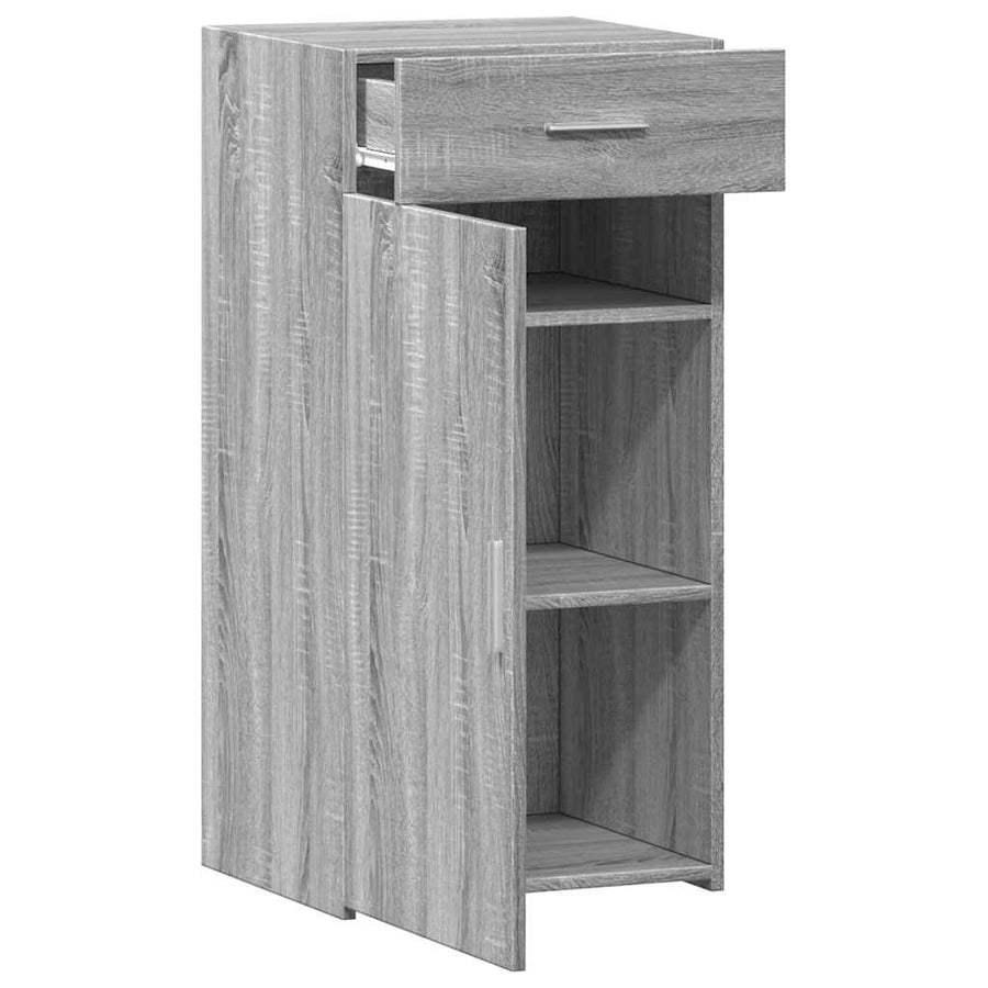 Dressoir 45X42,5X93 Cm Bewerkt Hout Eikenkleurig Grijs sonoma