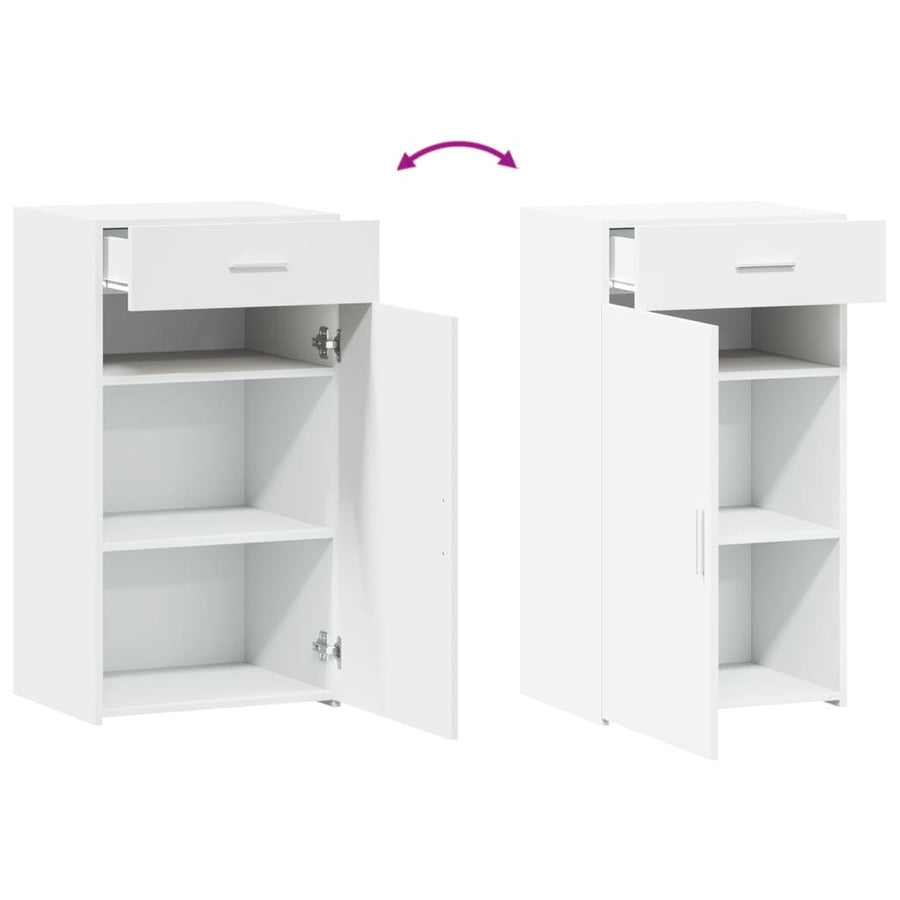 Dressoir 50x42,5x93 cm bewerkt hout wit