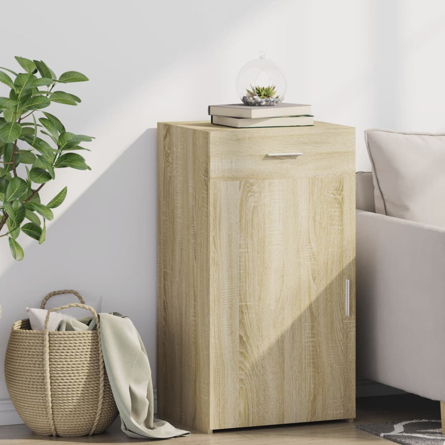 Dressoir 50x42,5x93 cm bewerkt hout sonoma eikenkleurig