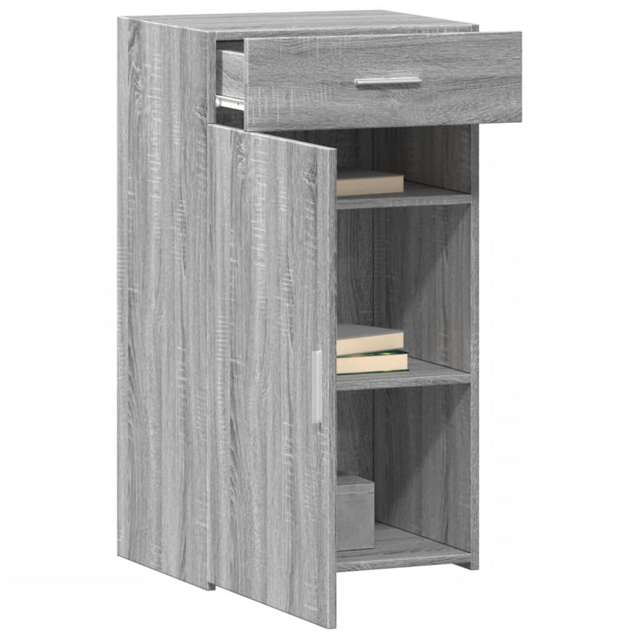 Dressoir 50x42,5x93 cm bewerkt hout grijs sonoma eikenkleurig