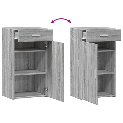 Dressoir 50x42,5x93 cm bewerkt hout grijs sonoma eikenkleurig