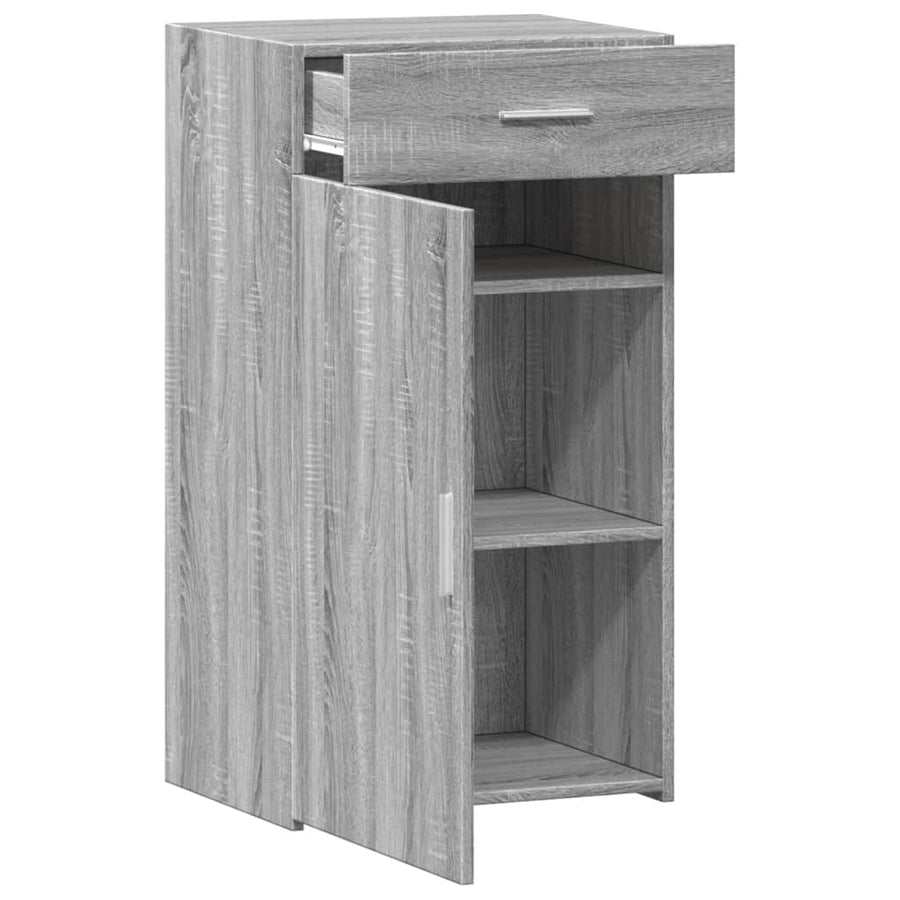 Dressoir 50x42,5x93 cm bewerkt hout grijs sonoma eikenkleurig
