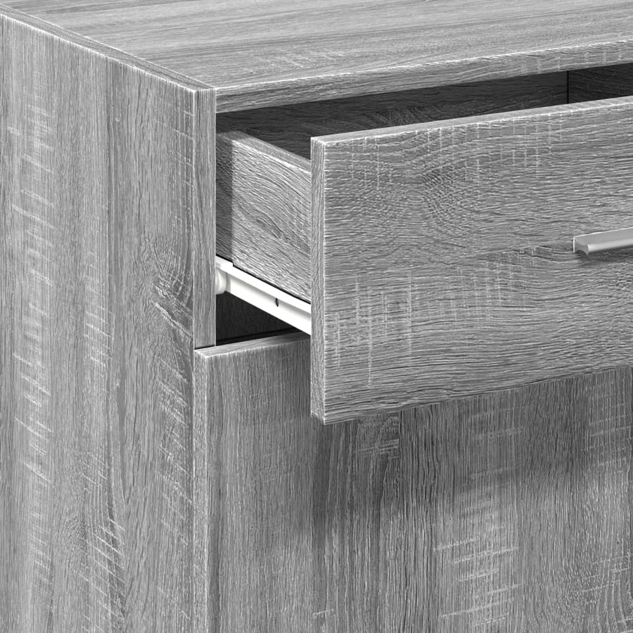 Dressoir 50x42,5x93 cm bewerkt hout grijs sonoma eikenkleurig