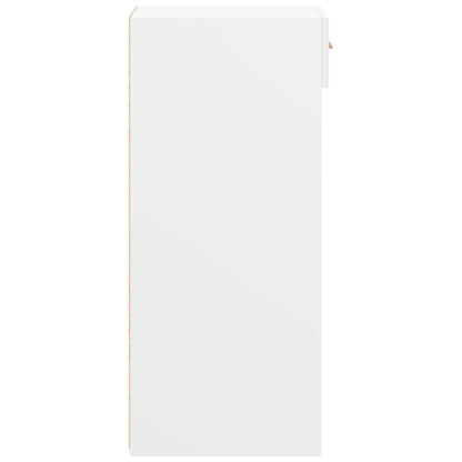 Dressoir 30x42,5x93 cm bewerkt hout wit