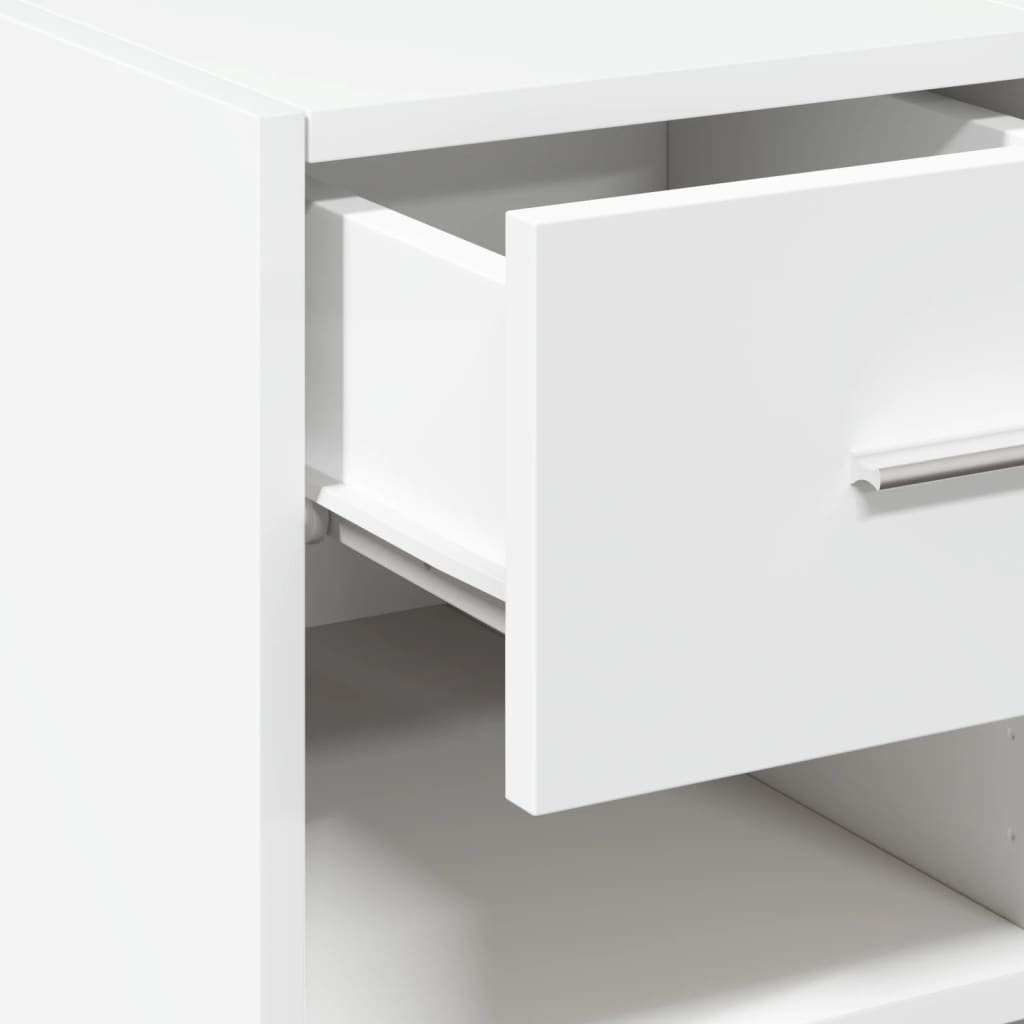 Dressoir 30x42,5x93 cm bewerkt hout wit