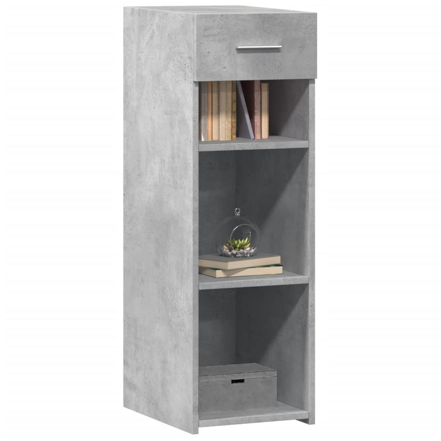 Dressoir 30x42,5x93 cm bewerkt hout betongrijs