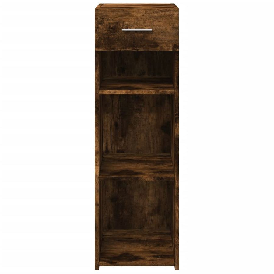 Dressoir 30x42,5x93 cm bewerkt hout gerookt eikenkleurig