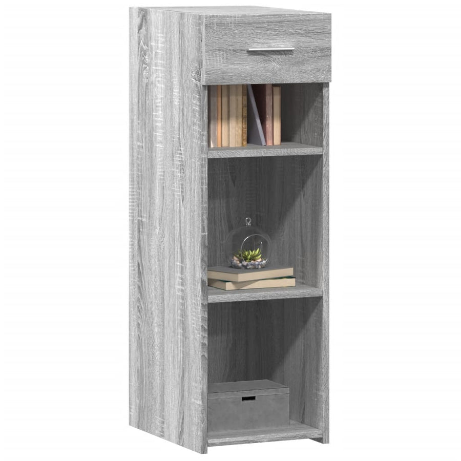 Dressoir 30x42,5x93 cm bewerkt hout grijs sonoma eikenkleurig