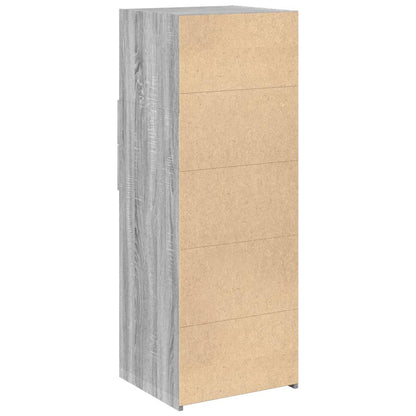 Dressoir 30x42,5x93 cm bewerkt hout grijs sonoma eikenkleurig