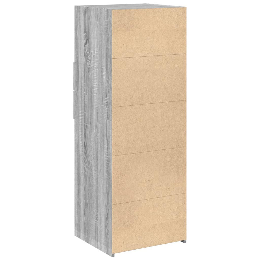 Dressoir 30x42,5x93 cm bewerkt hout grijs sonoma eikenkleurig
