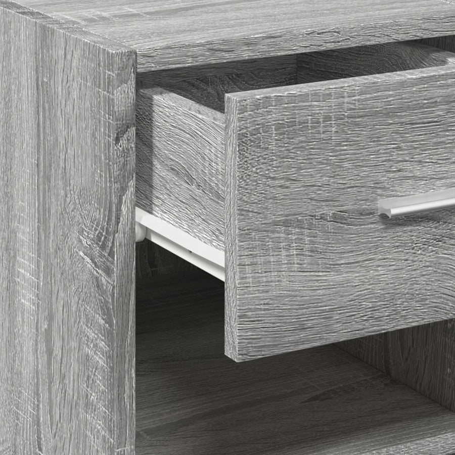 Dressoir 30x42,5x93 cm bewerkt hout grijs sonoma eikenkleurig