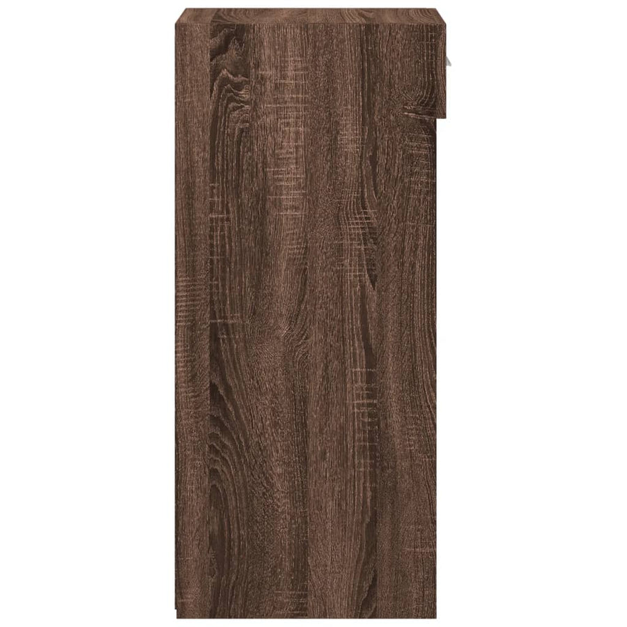 Dressoir 30x42,5x93 cm bewerkt hout bruin eikenkleur
