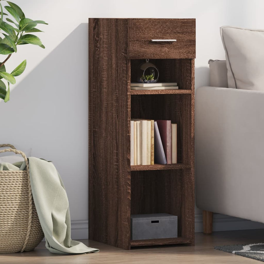 Dressoir 30x42,5x93 cm bewerkt hout bruin eikenkleur