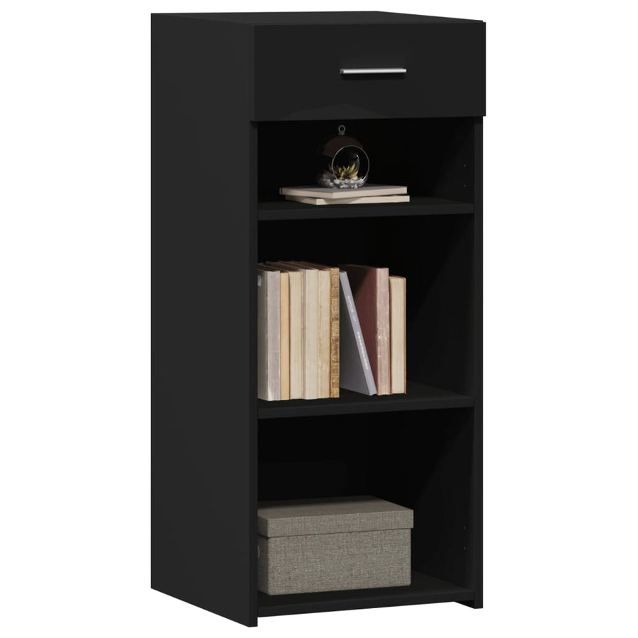 Dressoir 40x42,5x93 cm bewerkt hout zwart