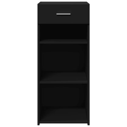 Dressoir 40x42,5x93 cm bewerkt hout zwart