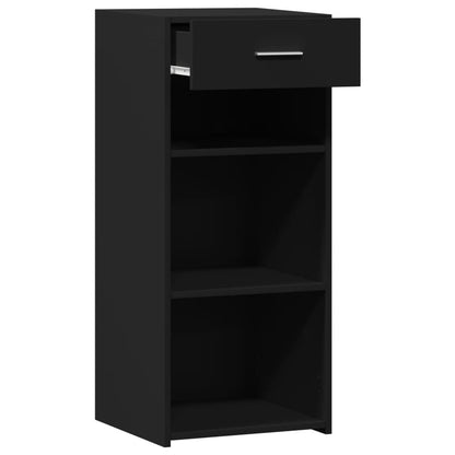 Dressoir 40x42,5x93 cm bewerkt hout zwart