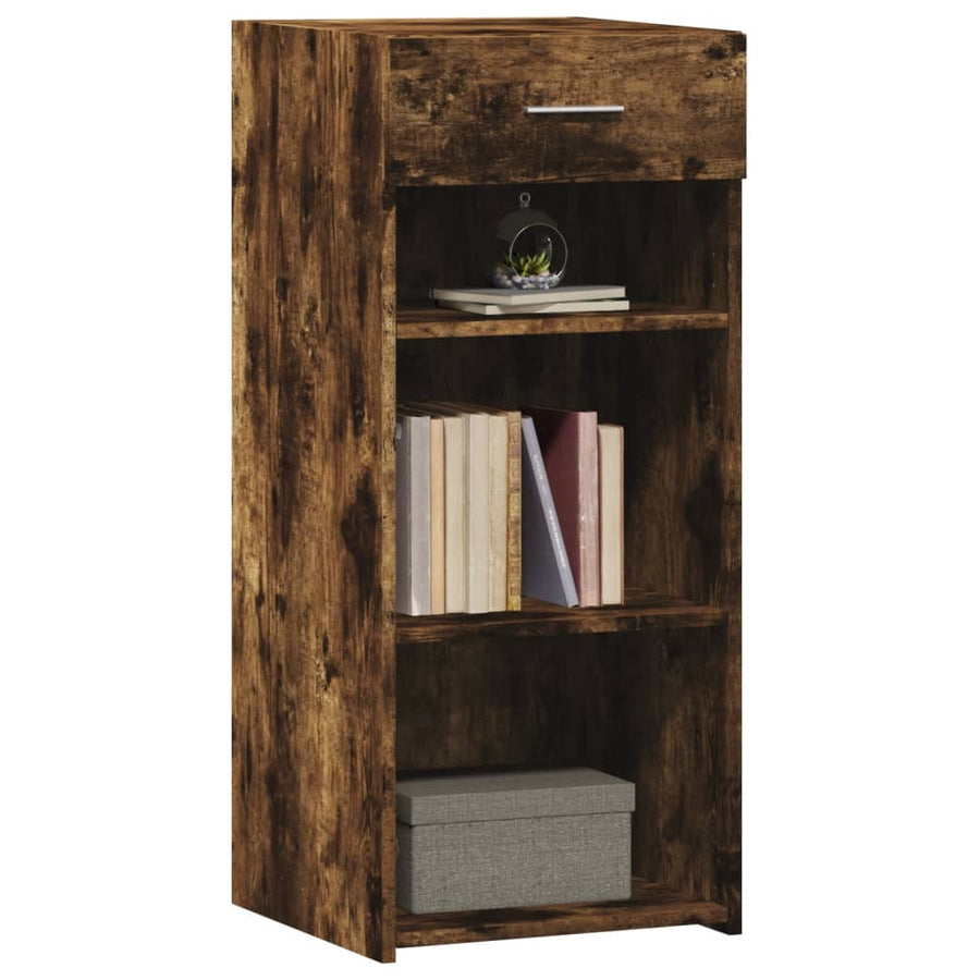 Dressoir 40x42,5x93 cm bewerkt hout gerookt eikenkleurig