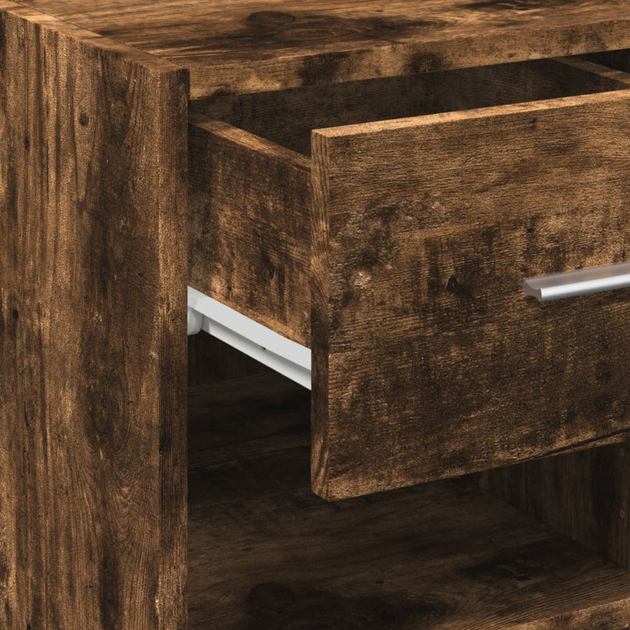 Dressoir 40x42,5x93 cm bewerkt hout gerookt eikenkleurig