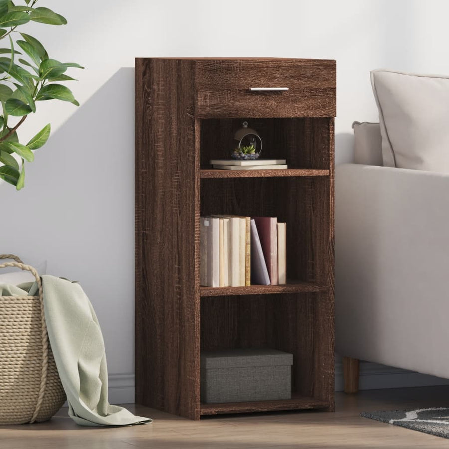 Dressoir 40x42,5x93 cm bewerkt hout bruin eikenkleur