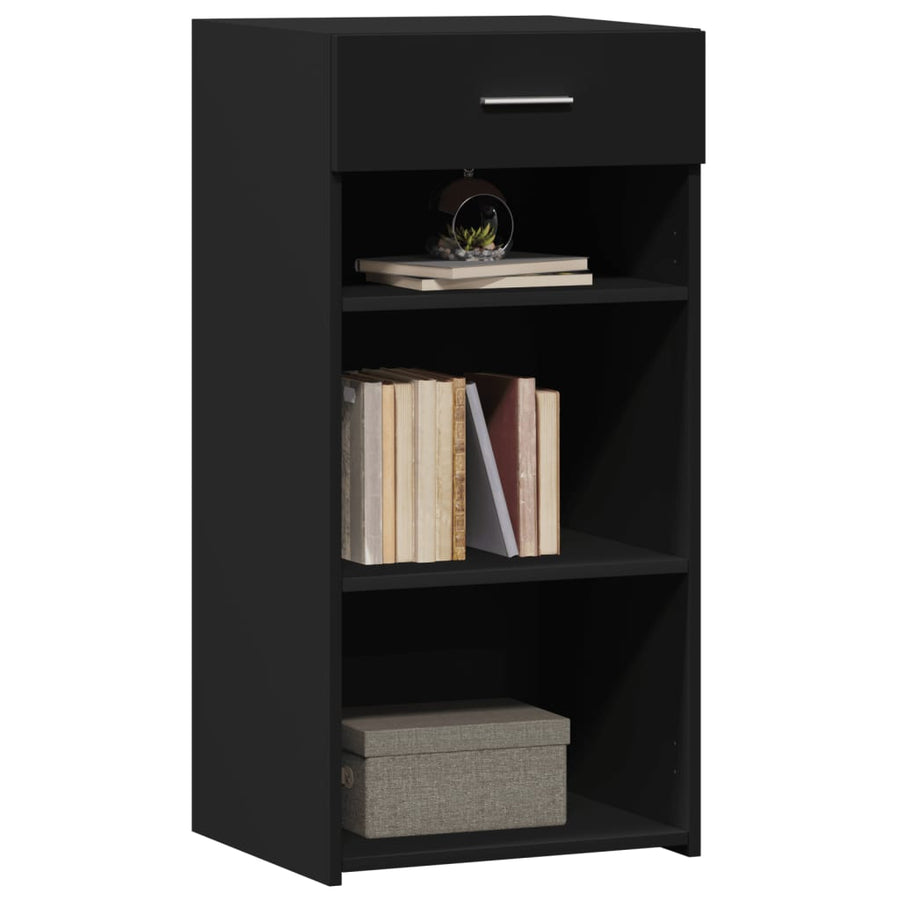 Dressoir 45x42,5x93 cm bewerkt hout zwart