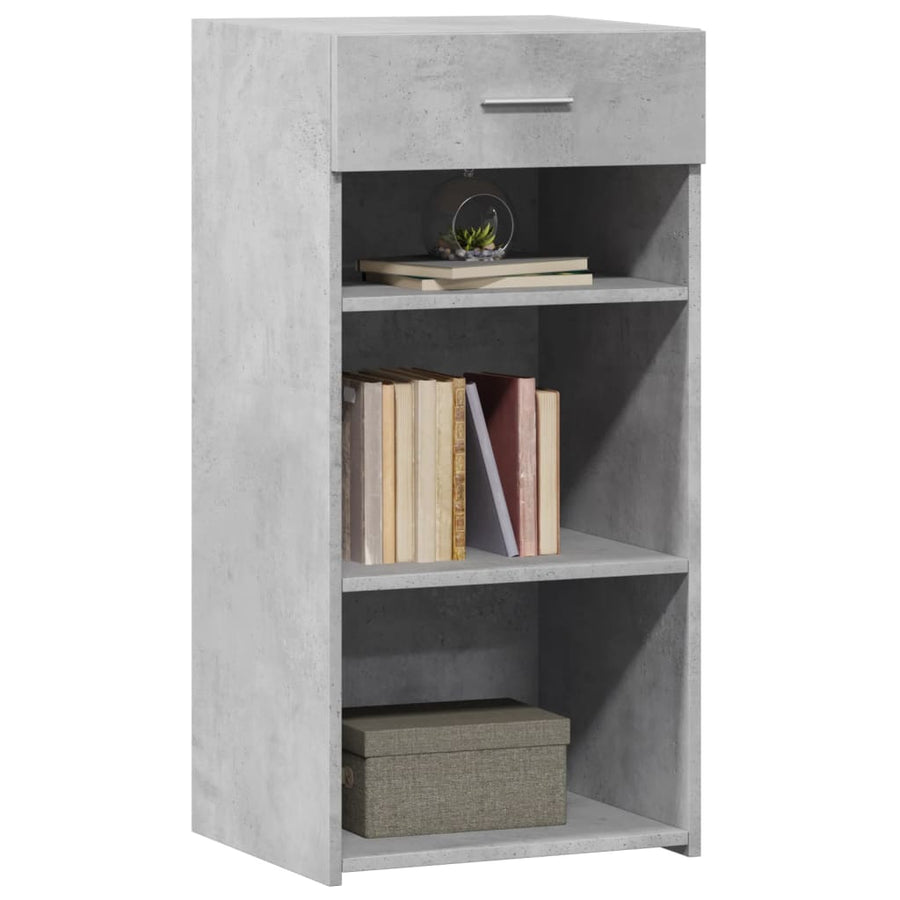 Dressoir 45x42,5x93 cm bewerkt hout betongrijs