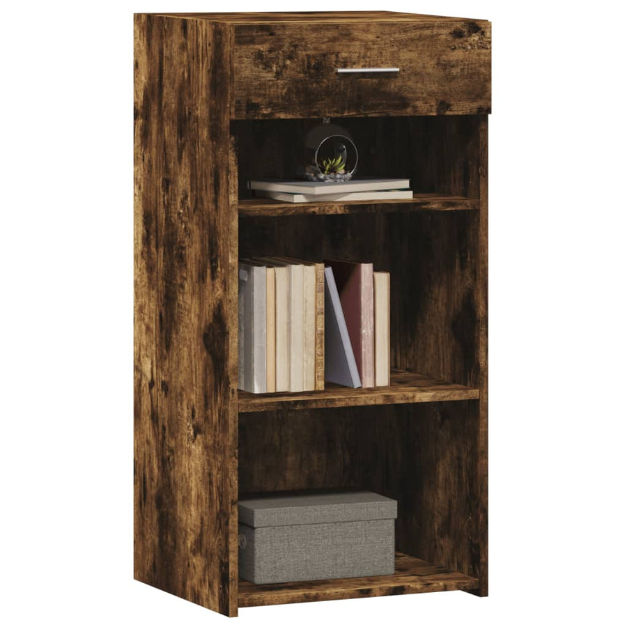 Dressoir 45x42,5x93 cm bewerkt hout gerookt eikenkleurig