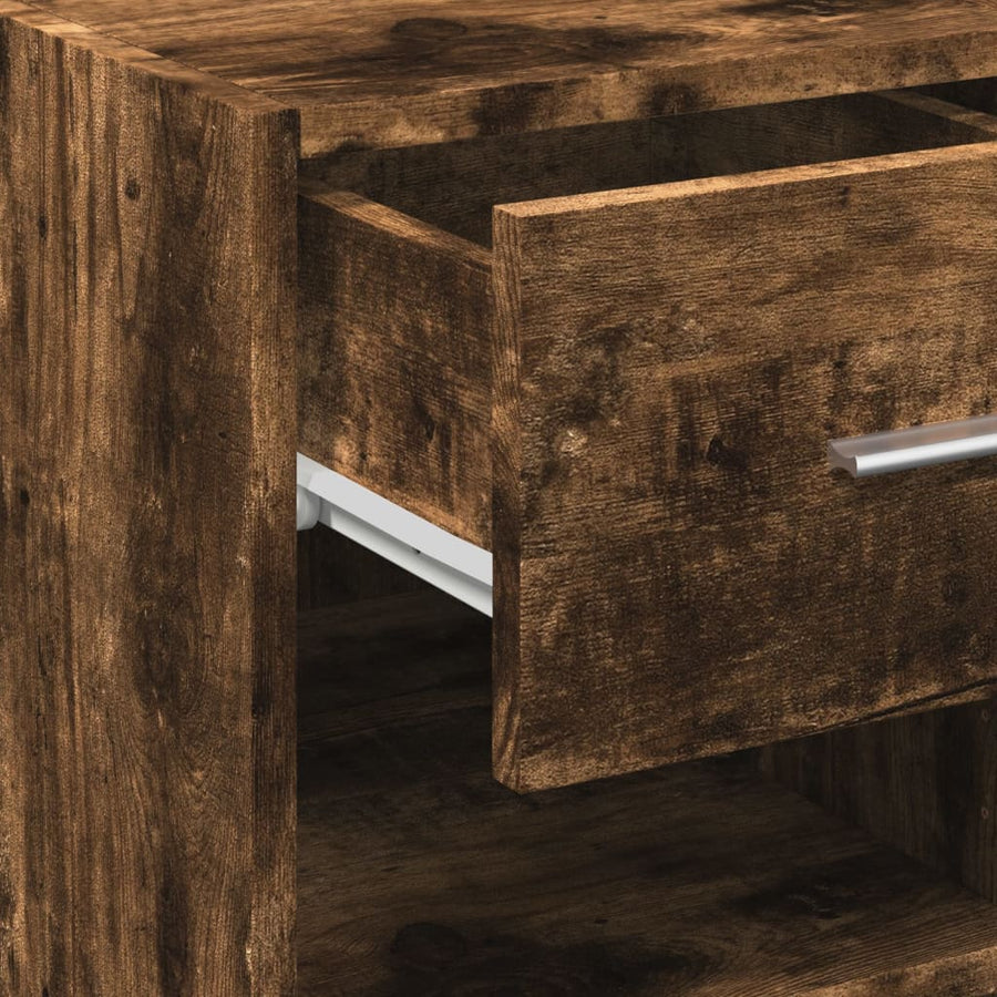 Dressoir 45x42,5x93 cm bewerkt hout gerookt eikenkleurig