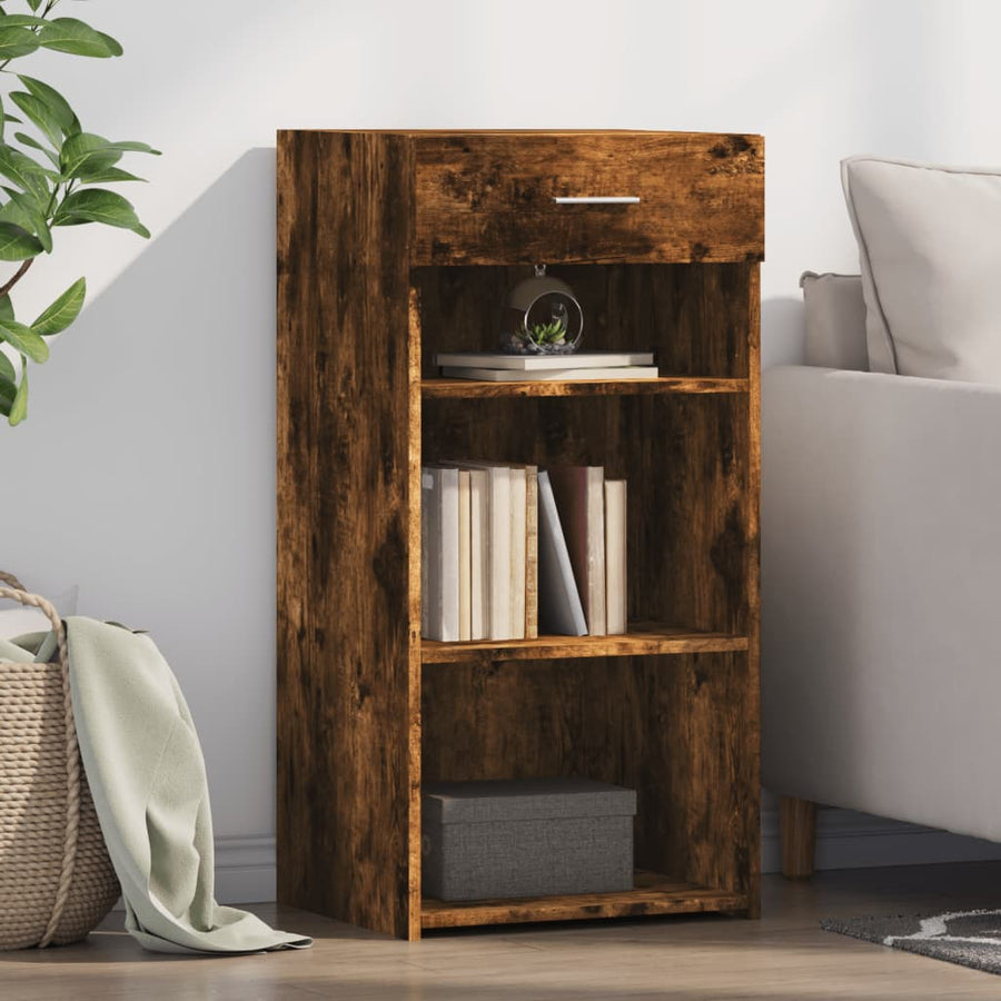 Dressoir 45x42,5x93 cm bewerkt hout gerookt eikenkleurig