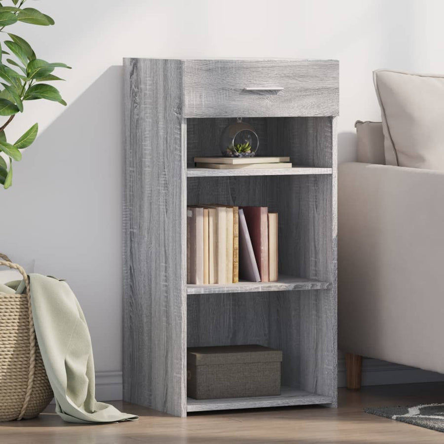 Dressoir 45x42,5x93 cm bewerkt hout grijs sonoma eikenkleurig