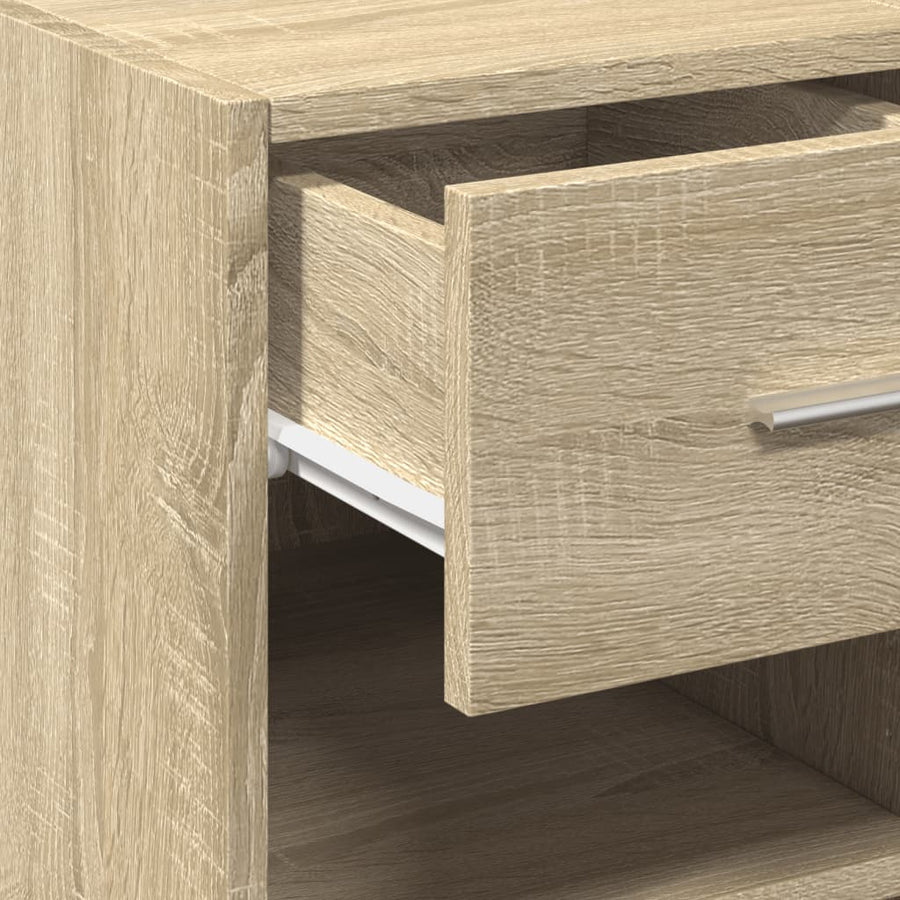 Dressoir 50x42,5x93 cm bewerkt hout sonoma eikenkleurig