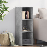 Dressoir 30x41x93 cm bewerkt hout betongrijs muurmontage