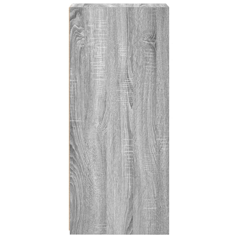 Dressoir 30x41x93 cm bewerkt hout grijs sonoma eikenkleurig