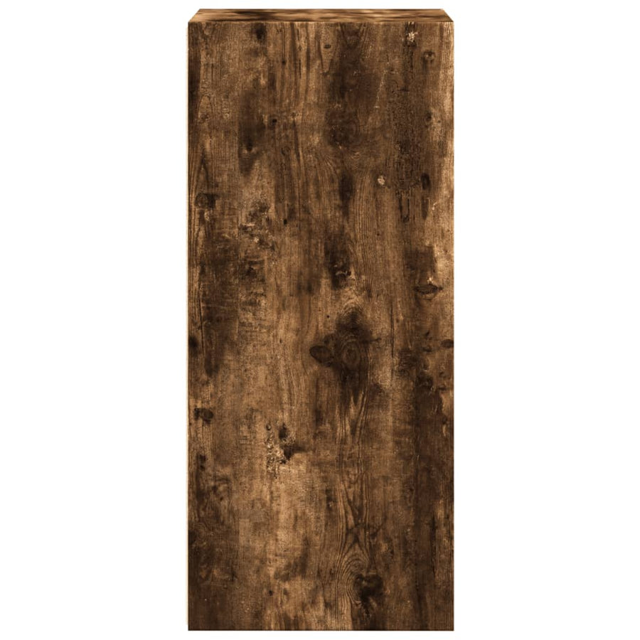 Dressoir 40x41x93 cm bewerkt hout gerookt eikenkleurig