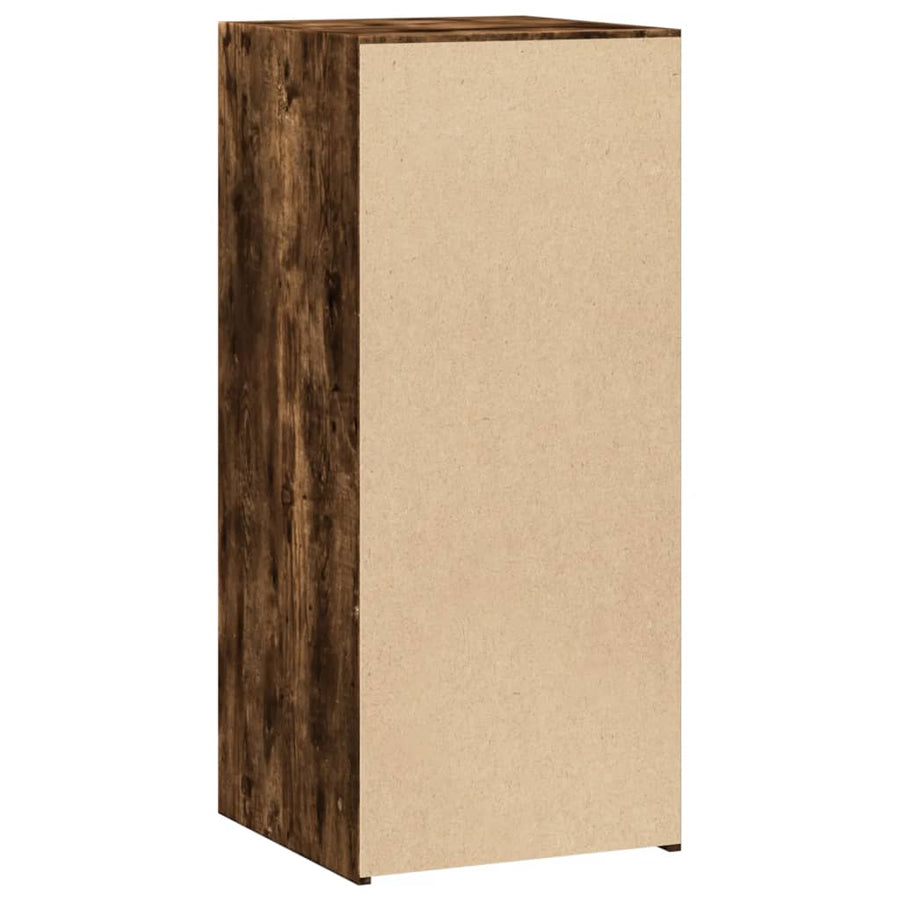 Dressoir 40x41x93 cm bewerkt hout gerookt eikenkleurig