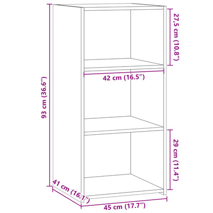 Dressoir 45x41x93 cm bewerkt hout sonoma eikenkleurig