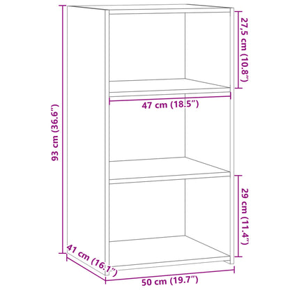 Dressoir 50X41X93 Cm Bewerkt Hout Kleurig Sonoma eiken