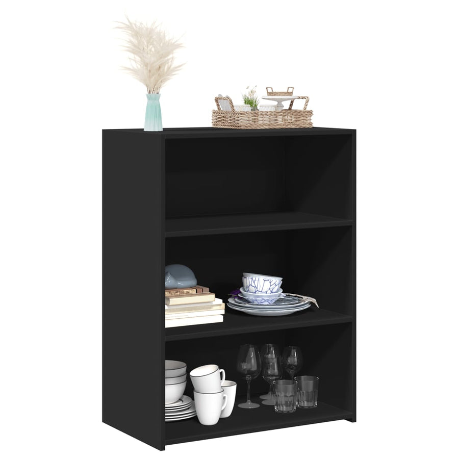 Dressoir 70x41x93 cm bewerkt hout zwart
