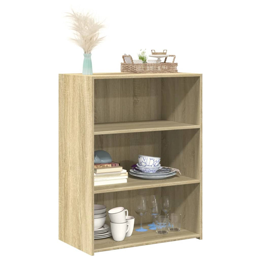 Dressoir 70x41x93 cm bewerkt hout sonoma eikenkleurig