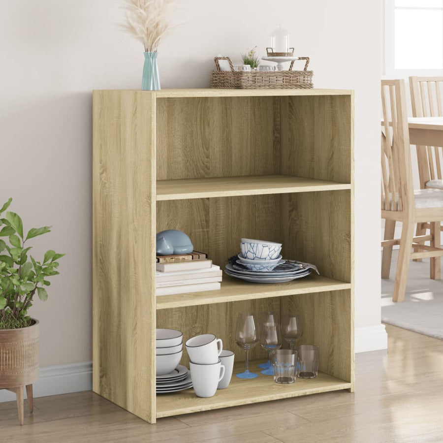 Dressoir 70x41x93 cm bewerkt hout sonoma eikenkleurig