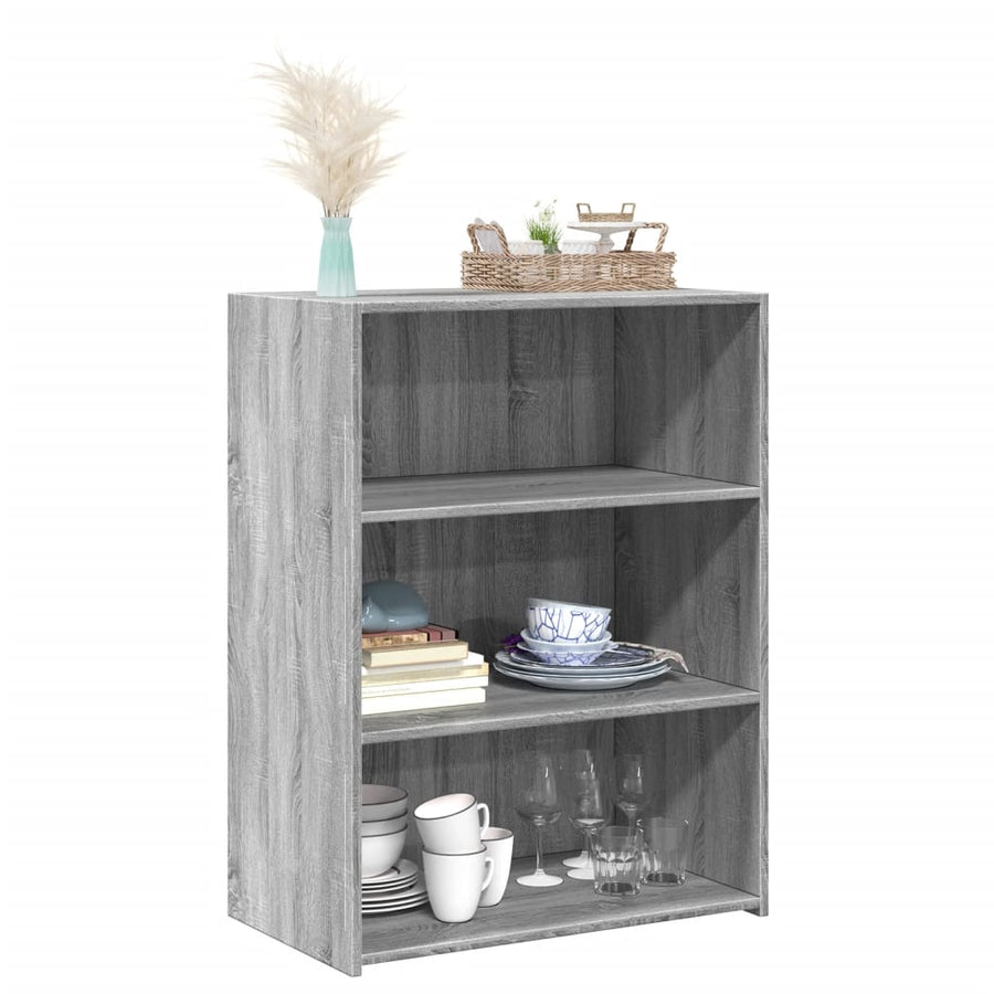 Dressoir 70x41x93 cm bewerkt hout grijs sonoma eikenkleurig