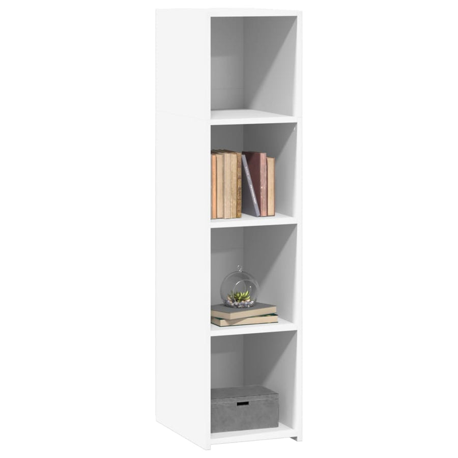 Hoge kast 30x41x124 cm bewerkt hout wit