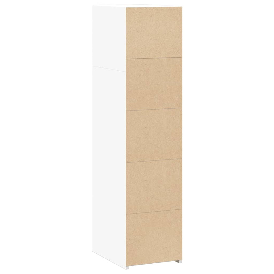 Hoge kast 30x41x124 cm bewerkt hout wit