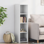 Hoge kast 30x41x124 cm wit bewerkt hout muurbevestiging