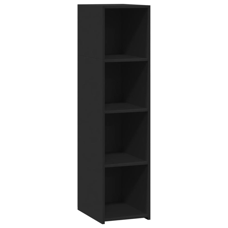 Hoge kast 30x41x124 cm bewerkt hout zwart