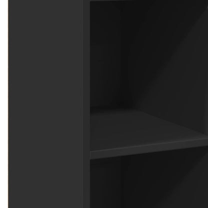 Hoge kast 30x41x124 cm bewerkt hout zwart