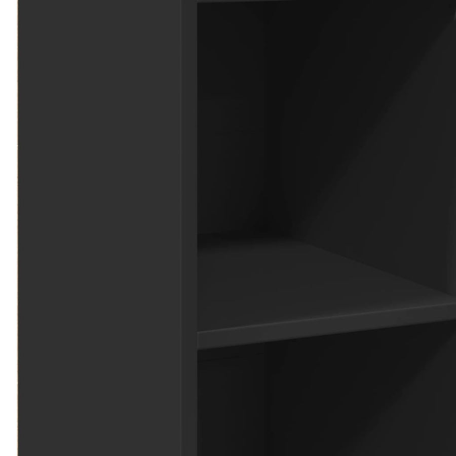 Hoge kast 30x41x124 cm bewerkt hout zwart